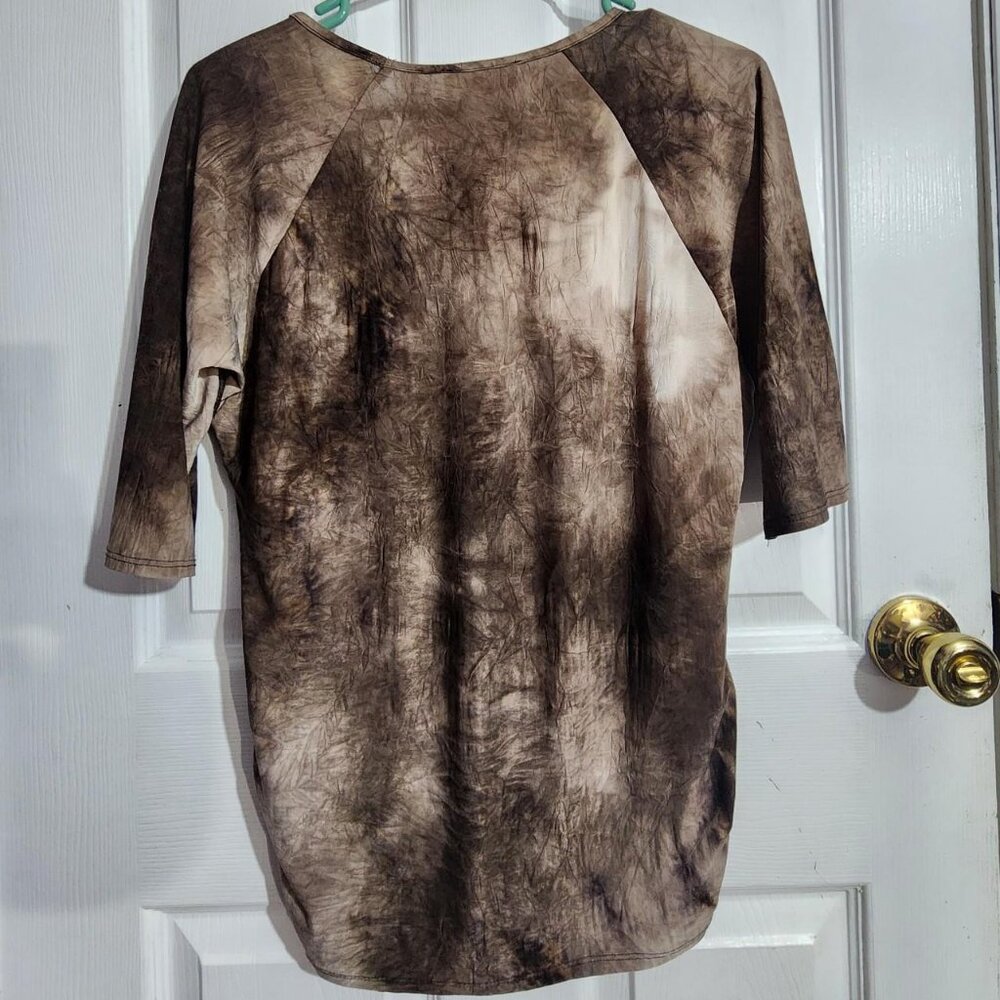 Y2K Brown Floral Rhinestone Top - Picture 3 of 4